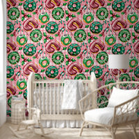 Pink Retro Weihnachten Donuts Pink Tartan Kariert