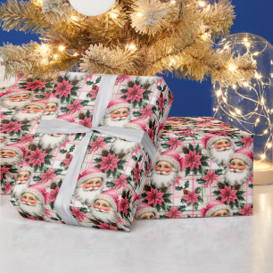 Pink Retro Weihnachten Weihnachten Blumenkohl Kari Geschenkpapier