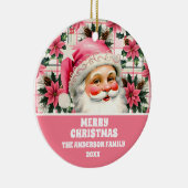 Pink Retro Weihnachten Weihnachten Blumenkohl Kari Keramik Ornament (Rechts)