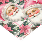 Pink Retro Weihnachten Weihnachten Blumenkohl Kari Kurzer Tischläufer (Ecke)