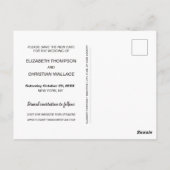 Pink Rette unser neues Datum Foto Collage Hochzeit Postkarte (Rückseite)