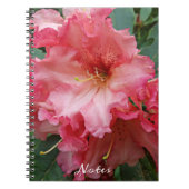 Pink Rhododendron Bloom Floral Notizblock (Vorderseite)
