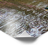 Pink Rhododendron Blooms Water Reflection Fotodruck (Ecke)