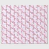 Pink Ribbbons gepolstertes Muster Geschenkpapier (Flach)