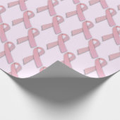 Pink Ribbbons gepolstertes Muster Geschenkpapier (Ecke)