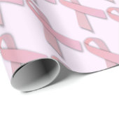 Pink Ribbbons gepolstertes Muster Geschenkpapier (Rolleneckpunkt)