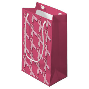 Pink Ribbbons gepolstertes Muster Kleine Geschenktüte