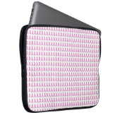Pink Ribbbons gepolstertes Muster Laptopschutzhülle (Vorne Rechts)