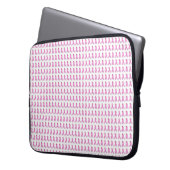 Pink Ribbbons gepolstertes Muster Laptopschutzhülle (Vorderseite Links)