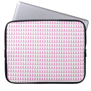 Pink Ribbbons gepolstertes Muster Laptopschutzhülle
