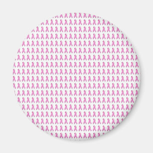 Pink Ribbbons gepolstertes Muster Magnet