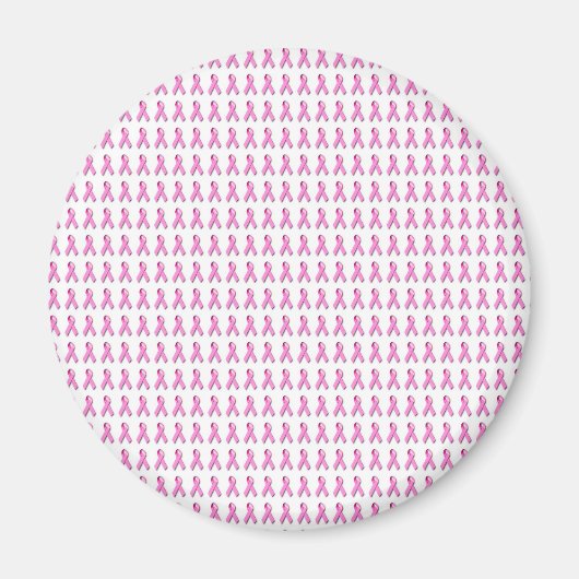 Pink Ribbbons gepolstertes Muster Magnet (Vorne)