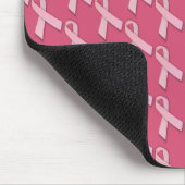 Pink Ribbbons gepolstertes Muster Mousepad (Ecke)