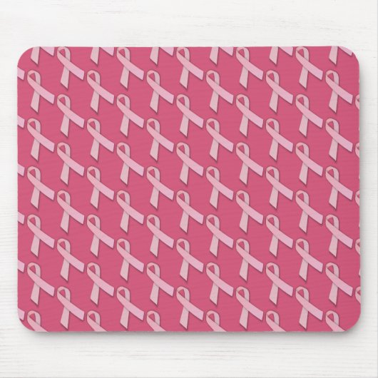 Pink Ribbbons gepolstertes Muster Mousepad (Vorne)