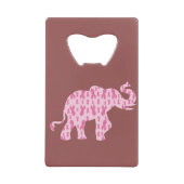 Pink Ribbin Elephant Geldbeutel Flaschenöffner (Vorderseite)