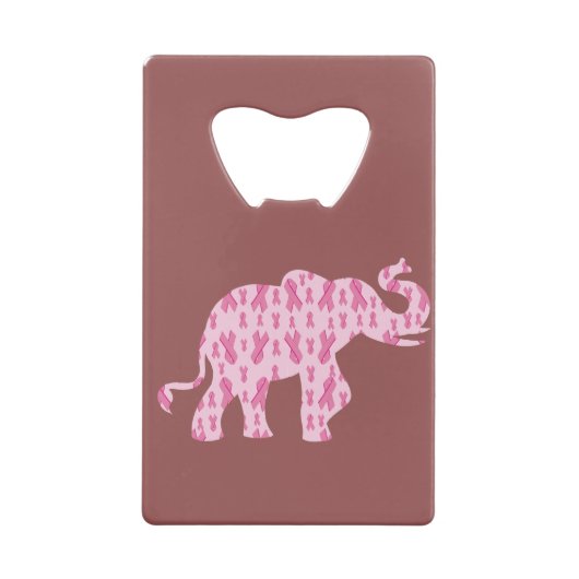 Pink Ribbin Elephant Geldbeutel Flaschenöffner (Rückseite)