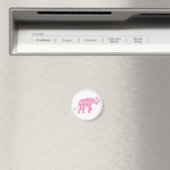 Pink Ribbin Elephant Magnet (In Situ (Geschirrspüler))