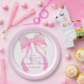 Pink Ribbon Baby Duschpapiertafel Pappteller (Party)