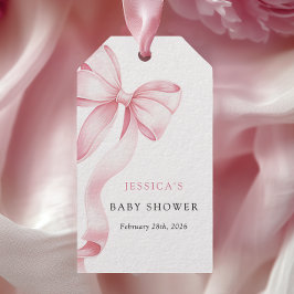 Pink Ribbon Baby Duwer Fevor Tags Geschenkanhänger