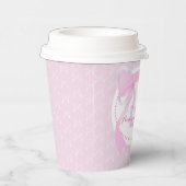 Pink Ribbon Baby Girl Dusche Pappbecher (Rechts)