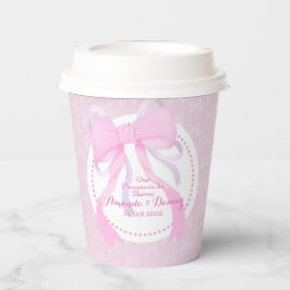 Pink Ribbon Baby Girl Dusche Pappbecher