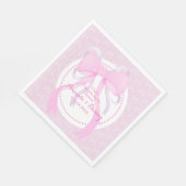 Pink Ribbon Baby Girl Dusche Serviette (Ecke)