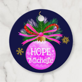 Pink Ribbon Bauble Geschenkanhänger