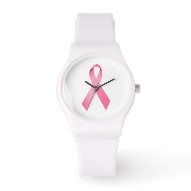 Pink Ribbon beobachten Brustkrebs Armbanduhr (Vorderseite)