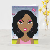 Pink Ribbon - Bewusstsein Karte (Gelbe Blume)