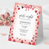 Pink Ribbon Bow Galentine's Invitation Einladung
