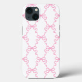 Pink Ribbon Bow Trellis Case-Mate iPhone Hülle (Rückseite)