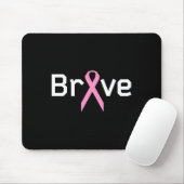 Pink Ribbon Brave Worlds Cancer Survivor Support A Mousepad (Mit Mouse)