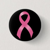 Pink Ribbon Breast Cancer Awareness Button (Vorderseite)