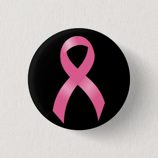 Pink Ribbon Breast Cancer Awareness Button (Vorderseite)
