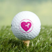 Pink Ribbon Breast Cancer Awareness Golf Ball (Insitu T-Shirt)