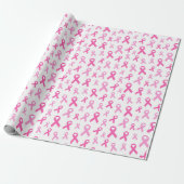 Pink Ribbon Breast Cancer Awareness Pattern Geschenkpapier (Ungerollt)