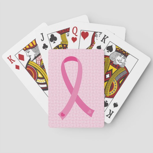 Pink Ribbon Breast Cancer Awareness Playing Cards Spielkarten (Rückseite)