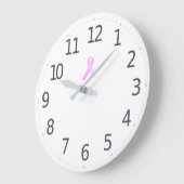 Pink Ribbon Breast Cancer Awareness | Wall Clock Große Wanduhr (Winkel)