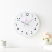 Pink Ribbon Breast Cancer Awareness | Wall Clock Große Wanduhr (Zuhause)