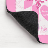Pink Ribbon Breast Cancer survivor & pink border Mousepad (Ecke)