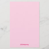 Pink Ribbon Breast Cancer Survivor with Name Briefpapier (Rückseite)