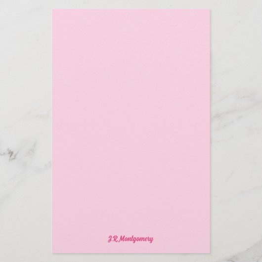 Pink Ribbon Breast Cancer Survivor with Name Briefpapier (Rückseite)