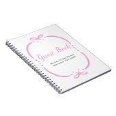 Pink Ribbon Bridal Shower Guest Book Notizblock (Rechte Seite)