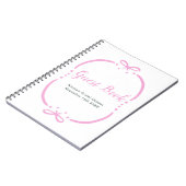 Pink Ribbon Bridal Shower Guest Book Notizblock (Linke Seite)