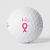 Pink Ribbon Brustkrebs 4Ashley Golfball (Vorderseite)