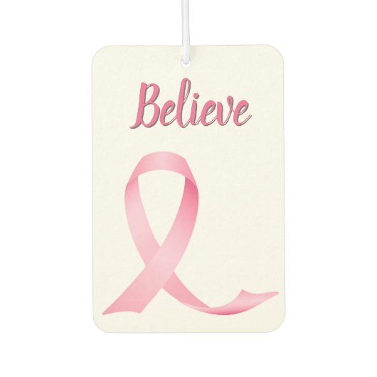 Pink Ribbon Brustkrebs Bewusstsein Autolufterfrischer (Vorderseite)