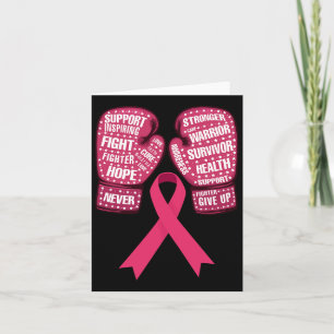 Pink Ribbon Brustkrebs Bewusstsein Boxing Handschu Karte