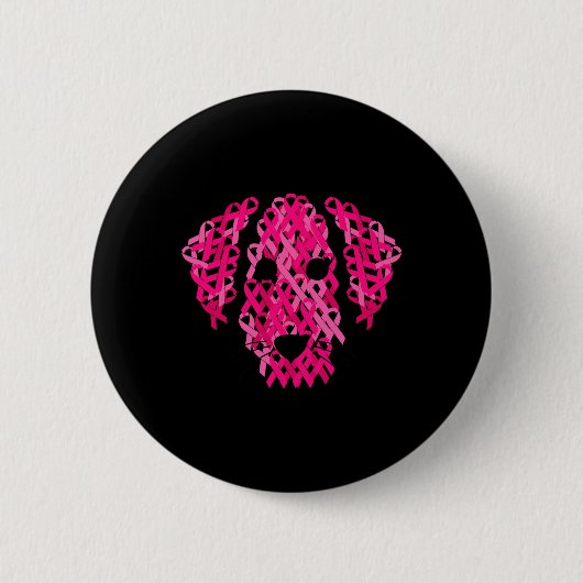 Pink Ribbon Brustkrebs-Bewusstsein Button (Vorderseite)