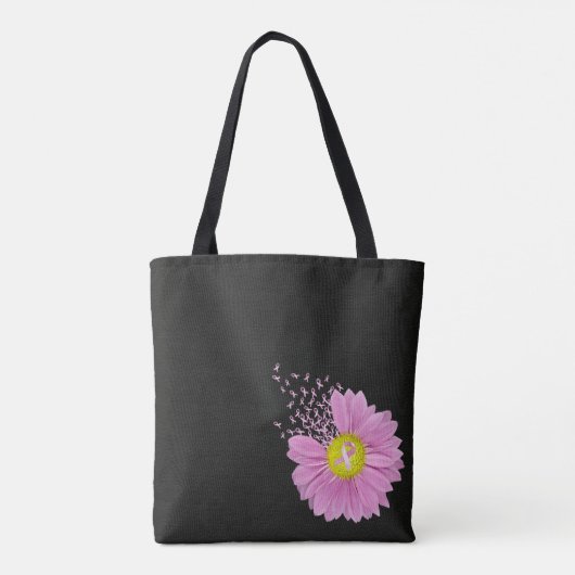 Pink Ribbon Brustkrebs-Bewusstsein Daisy Tasche (Rückseite)