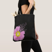 Pink Ribbon Brustkrebs-Bewusstsein Daisy Tasche (Von Nahem)